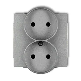 karlik-deco-7dgprso-2p-gniazdo-podwojne-do-ramki-deco-soft-bez-uziemienia
