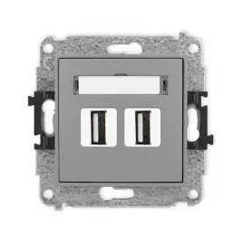 karlik-mini-27mgusb-2-mechanizm-gniazda-podwojnego-2xusb-a-a-2-0