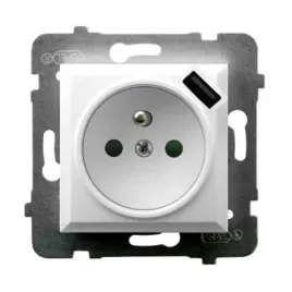 ospel-aria-gniazdo-pojedyncze-z-u-z-ladowarka-usb-gp-1uzpusb-m-00