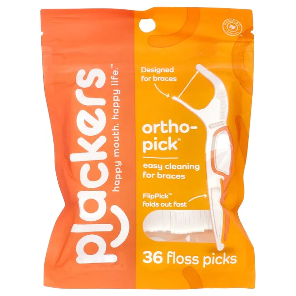 Plackers, Orthopick, Nici Dentystyczne, 36 sztuk