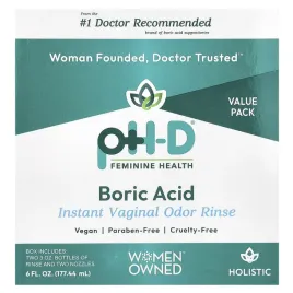 ph-d-feminine-health-boric-acid-instant-vaginal-odor-rinse-2-bottles-and-2