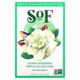 sof-triple-milled-bar-soap-with-shea-butter-lush-gardenia-6-oz-170-g