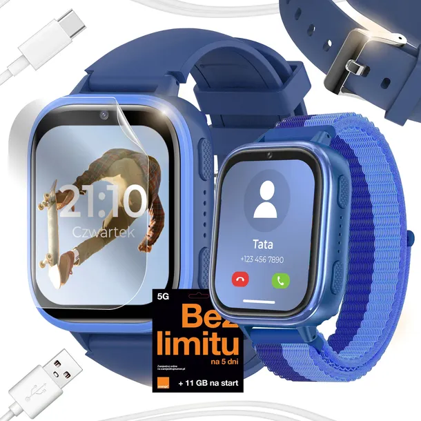 SMARTWATCH ZEGAREK TELEFON DLA DZIECI ROZMOWY MUZYKA GRY KROKOMIERZ KAMERA