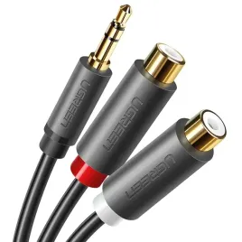 ugreen-adapter-audio-jack-3-5mm-meski-do-2xrca-zenski-kabel-0-25m-szary-av