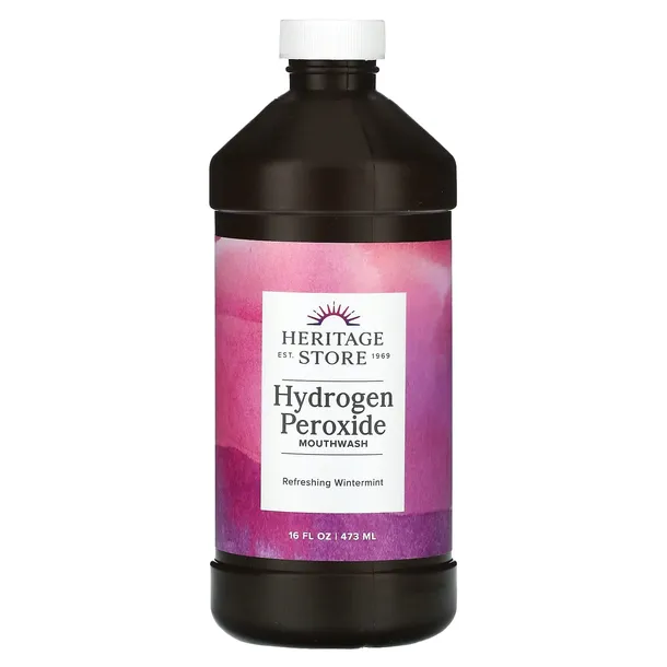Heritage Store, Hydrogen Peroxide Mouthwash, Refreshing Wintermint, 16 fl o
