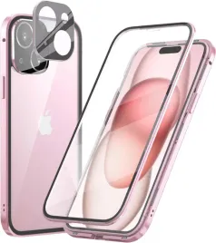 mimgoal-magnetyczne-etui-360-do-iphone-15-plus-ochrona-aparatu-rozowe