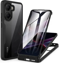 cenhufo-etui-360-xiaomi-poco-x7-pro-5g-pancerne-bezbarwno-czarne-folia-lcd