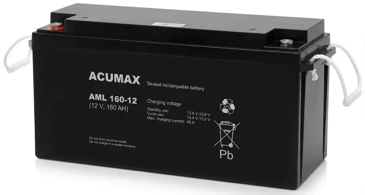 AGM 12V 160Ah Acumax AML160-12 Mocny akumulator do podtrzymania zasilania