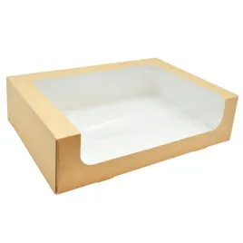 pudelko-karton-brazowe-eko-na-ciasto-tort-z-oknem-31x22x8cm