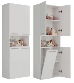 szafka-lazienkowa-slupek-regal-do-lazienki-z-koszem-na-pranie-174x60-bialy