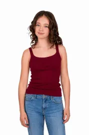 top-dziewczecy-bordo-gladki-140