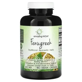 amazing-india-fenugreek-610-mg-180-veggie-capsules