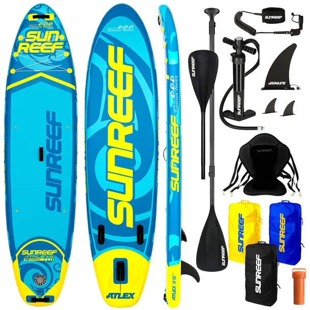 Deska SUP SUNREEF BLUE 350cm wiosło pagaj siedzisko pompka komplet!