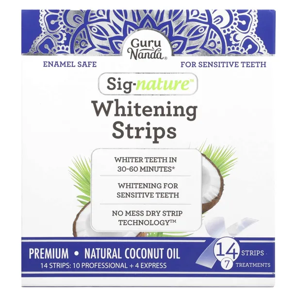 GuruNanda, Sig-Nature Whitening Strips, 14 pasków