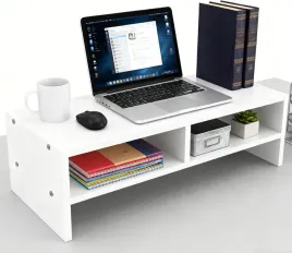 podstawka-pod-monitor-40cm-biala-2-poziomy-drewniany-stojak