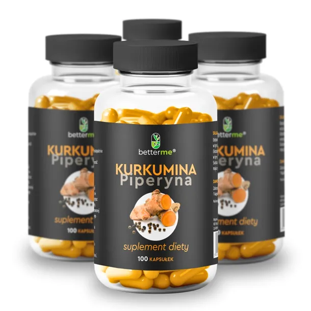 Kurkumina i Piperyna curcumin kurkuma 100kap BetterMe