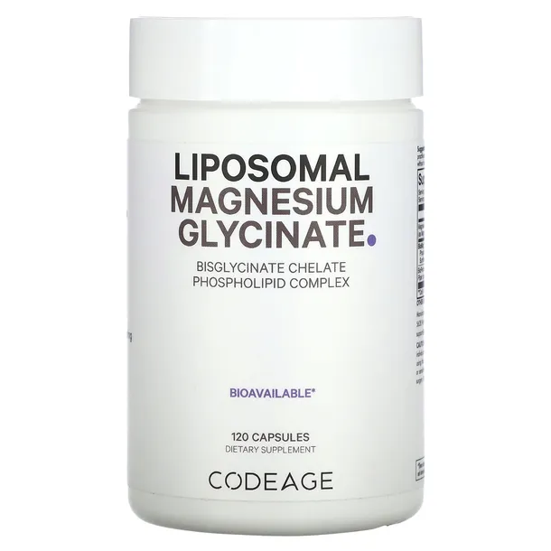 Codeage, Liposomalny glicynian magnezu, 120 kapsułek roślinnych