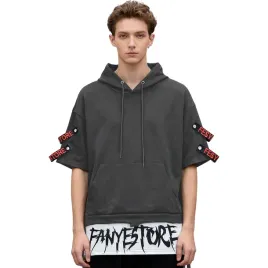 bluza-meska-z-kapturem-krotki-rekaw-rozmiar-xl-szara-hip-hop