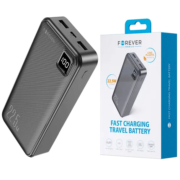 SZYBKI POWERBANK 20000 mAh SZYBKIE ŁADOWANIE 2x USB-A USB TYP-C 22,5W MOCNY