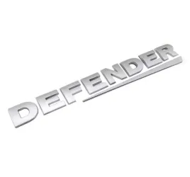 emblemat-logo-napis-defender-srebrny-mat