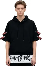 bluza-meska-z-kapturem-krotki-rekaw-rozmiar-xl-czarna-hip-hop