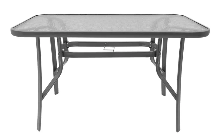 STÓŁ OGRODOWY TARAS METAL STABILNY 150x80cm MAJORKA DUO 8 OSOBOWY SZARY