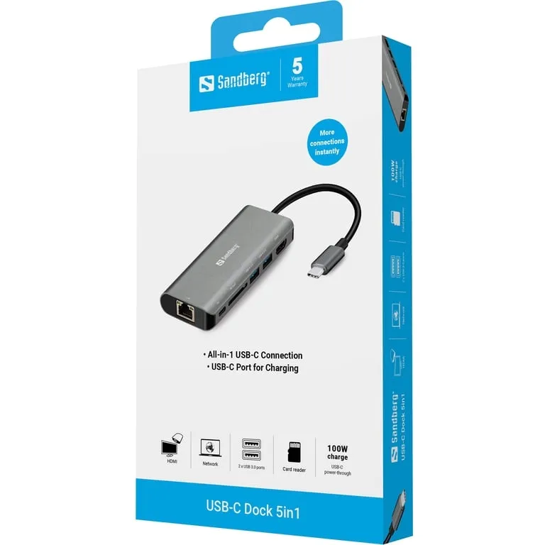 sandberg-usb-c-dock-hdmi-lan-sd-usb100w