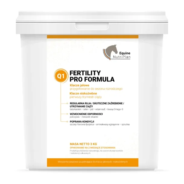 Suplement dla Klaczy Jałowych i Niskoźrebrnych FERTILITY PRO FORMULA Q1