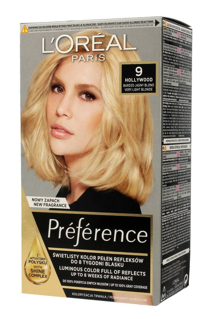 Loreal Preference Farba Do Włosów Nr 9 Hollywood Bardzo Jasny Blond 1op Erlipl 4730