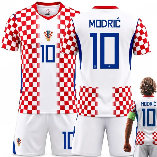 KOMPLET PIŁKARSKI KOSZULKA LUKA MODRIC MISTRZOSTWA ŚWIATA 2026 CHORWACJA