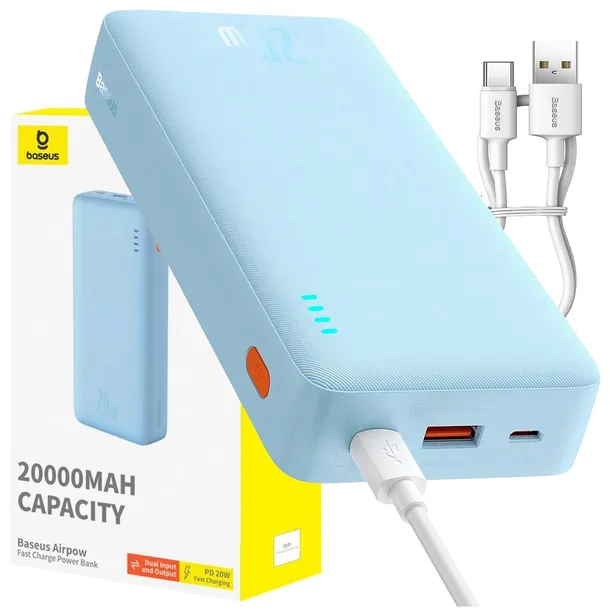 Baseus P10022804313-00 Airpow 20000mAh 20W Niebieski