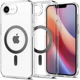 etui-spigen-ultra-hybrid-magsafe-na-iphone-16e-carbon-fiber-przezroczyste