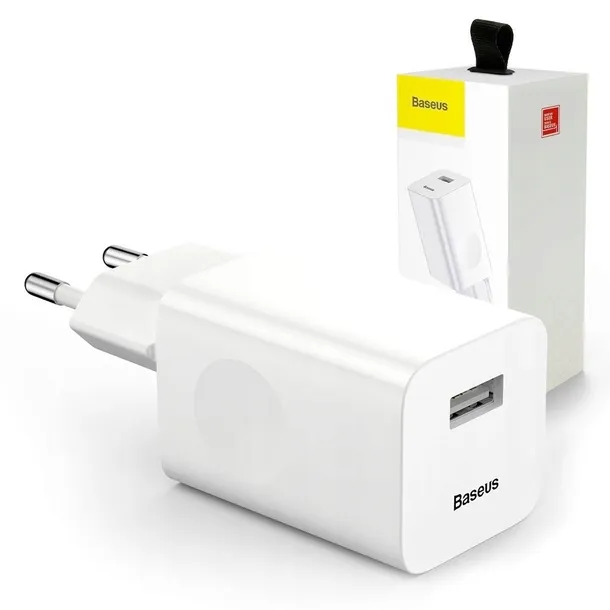 Baseus QC 3.0 USB Biały 24W