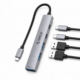 hub-rozdzielacz-orico-usb-a-2-0-x2-usb-a-3-0-usb-c-2-0-usb-c-pd-65w-kabel