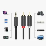 kabel-audio-mini-jack-do-2rca-cinch-ugreen-przewod-15m-stan-opakowania-oryginalne