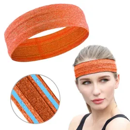 elastyczna-materialowa-opaska-na-glowe-do-biegania-fitness-pomaranczowa