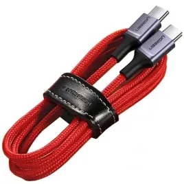ugreen-wytrzymaly-kabel-usb-c-usb-c-2-0-3a-czerwony-przewod-w-oplocie-1m