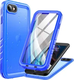 cozycase-etui-wodoodporne-360-do-iphone-7-8-se2-se3-ip68-matowy-niebieski