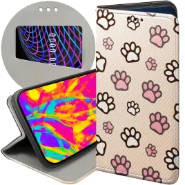 etui-z-klapka-do-honor-magic7-pro-wzory-lapki-slady-lapa-stopa-futeral-case
