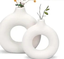 wazony-ceramiczne-donut-boho-biale-zestaw-2-sztuk