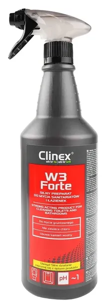 PŁYN DO MYCIA SANITARIÓW I ŁAZIENEK ODKAMIENIACZ CLINEX W3 FORTE 1L