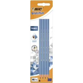 olowek-trojkatny-bez-gumki-evolution-triangle-bic-blister-4szt