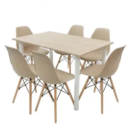 zestaw-stol-lugano-120x80-sonoma-nogi-biale-6-krzesel-milano-bezowych