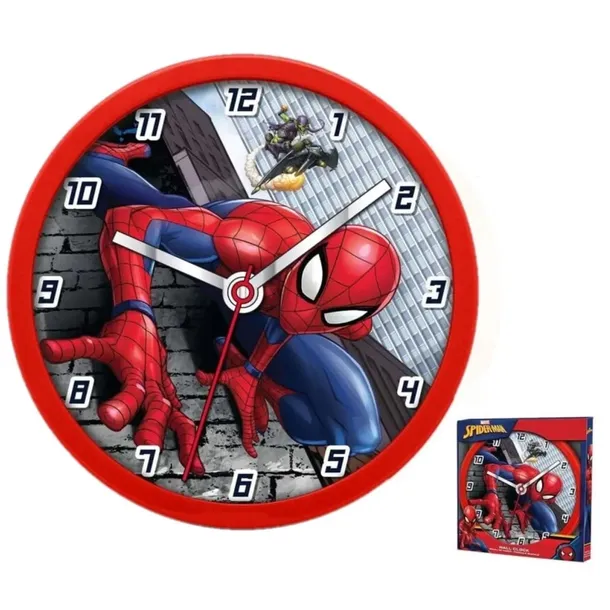 zegar-scienny-spiderman-25cm-spd3601-bohater-spiderman