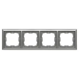 kos-kos66-ramka-czterokrotna-4x-aluminium-83x296x9mm-podtynkowa-664084