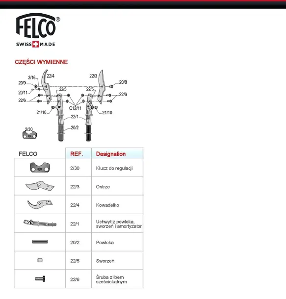 felco-22-sekator-zasilanie-reczne-stan-nowy