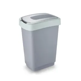 kosz-pojemnik-25l-klapka-obrotowa-szaro-zielony-odpady-smieci-segregacji