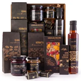 kosz-prezentowy-zestaw-box-herbata-kawa-syrop-czekolada-z-owocami-slodycze