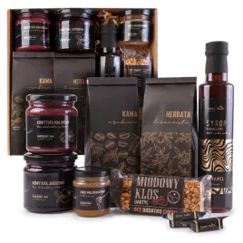zestaw-kosz-prezentowy-upominek-herbata-kawa-syrop-super-jakosc-konfitury