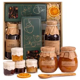 kosz-prezentowy-zestaw-herbata-konfitury-syrop-cytryny-kraftowy-prezent